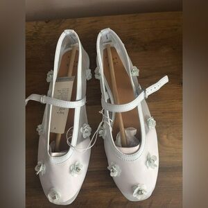 A New Day White Floral Flats